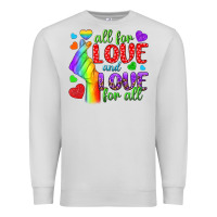 Dove Grey Western All For Love And Love For All Premium Sweatshirt - BundleAndBundleShop