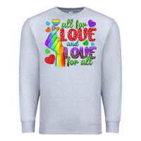 Heather Grey Western All For Love And Love For All Premium Sweatshirt - BundleAndBundleShop
