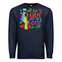 Navy Western All For Love And Love For All Premium Sweatshirt - BundleAndBundleShop