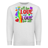 Oatmeal Heather Western All For Love And Love For All Premium Sweatshirt - BundleAndBundleShop