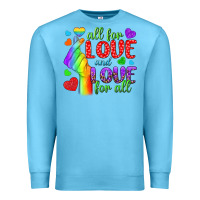 Ocean Blue Western All For Love And Love For All Premium Sweatshirt - BundleAndBundleShop