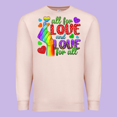 Western All For Love And Love For All Premium Sweatshirt Designed By Bundleandbundleshop