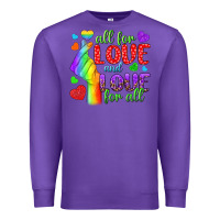 Purple Western All For Love And Love For All Premium Sweatshirt - BundleAndBundleShop