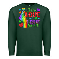 Sports Green Western All For Love And Love For All Premium Sweatshirt - BundleAndBundleShop