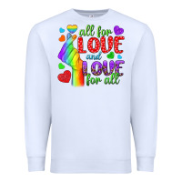 White Western All For Love And Love For All Premium Sweatshirt - BundleAndBundleShop
