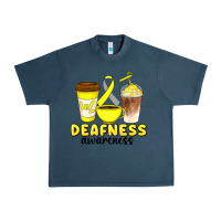 Midnight Navy deafness awareness coffee cups Urban Heavy Tee - Artiststas