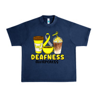Navy deafness awareness coffee cups Urban Heavy Tee - Artiststas