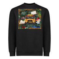 Black school bus back to school Heavyweight Sweatshirt - texasbilliewilder