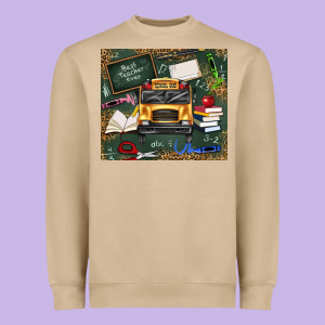 School Bus Back To School Heavyweight Sweatshirt Designed By Texasbilliewilder