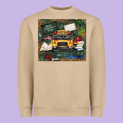 School Bus Back To School Heavyweight Sweatshirt Designed By Texasbilliewilder