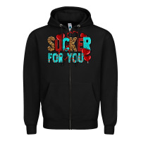Black sucker for you olivia Zipper Hoodie - OliviaCreatesArt