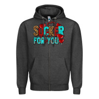 Charcoal Heather sucker for you olivia Zipper Hoodie - OliviaCreatesArt