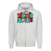 Dove Grey sucker for you olivia Zipper Hoodie - OliviaCreatesArt