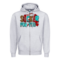 Heather Grey sucker for you olivia Zipper Hoodie - OliviaCreatesArt