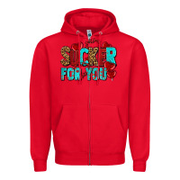 Red sucker for you olivia Zipper Hoodie - OliviaCreatesArt