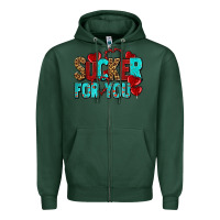 Sports Green sucker for you olivia Zipper Hoodie - OliviaCreatesArt