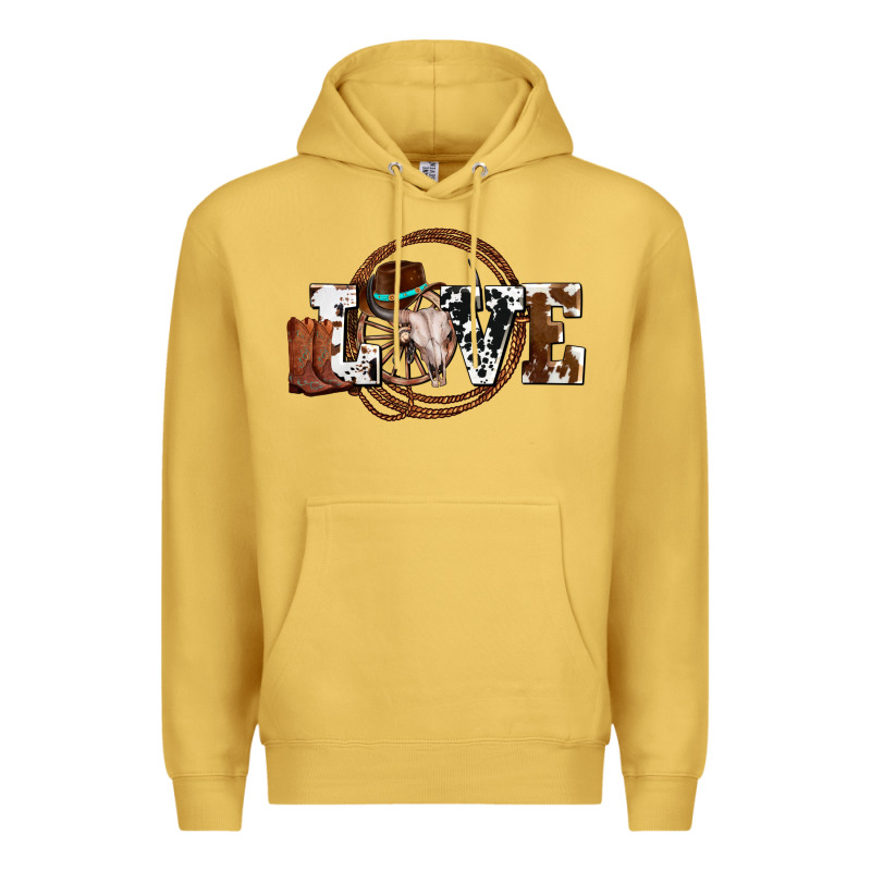 Western Love For Cowboys Olivia Premium Hoodie by OliviaCreatesArt | Teevron