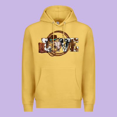Western Love For Cowboys Olivia Premium Hoodie Designed By Oliviacreatesart
