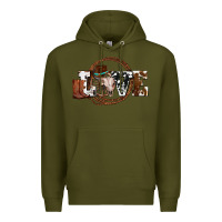 Army Green western love for cowboys olivia Premium Hoodie - OliviaCreatesArt