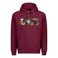 Burgundy western love for cowboys olivia Premium Hoodie - OliviaCreatesArt