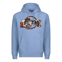 Colony Blue western love for cowboys olivia Premium Hoodie - OliviaCreatesArt