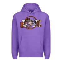Purple western love for cowboys olivia Premium Hoodie - OliviaCreatesArt