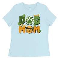 Baby Blue st. patricks day dog mom Ladies Tee - MaliasSmallBusiness
