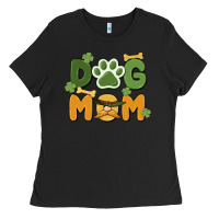 Black st. patricks day dog mom Ladies Tee - MaliasSmallBusiness
