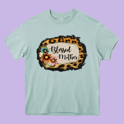 Blessed Mother Heavy Core Tee Designed By Jasminsmagicworld