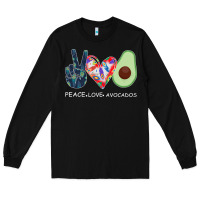 Black PEACE LOVE AVOCADOS Long Sleeve Tee - Bettercallsaul