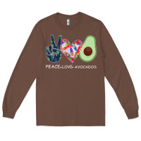 Chestnut PEACE LOVE AVOCADOS Long Sleeve Tee - Bettercallsaul