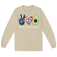 Mushroom PEACE LOVE AVOCADOS Long Sleeve Tee - Bettercallsaul