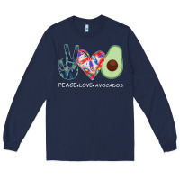 Navy PEACE LOVE AVOCADOS Long Sleeve Tee - Bettercallsaul