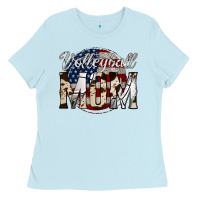 Baby Blue volleyball  mom 4 Ladies Tee - Jasminsmagicworld