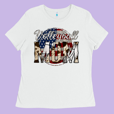Volleyball  Mom 4 Ladies Tee Designed By Jasminsmagicworld