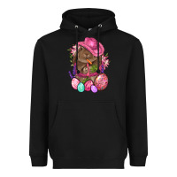 Black Cowboy Rabbit Easter Heavyweight Hoodie - BundleAndBundleShop