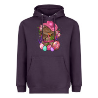 Plum Cowboy Rabbit Easter Heavyweight Hoodie - BundleAndBundleShop