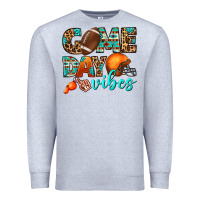 Heather Grey game day vibes Premium Sweatshirt - BundleAndBundleShop
