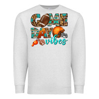 Oatmeal Heather game day vibes Premium Sweatshirt - BundleAndBundleShop