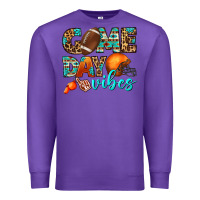Purple game day vibes Premium Sweatshirt - BundleAndBundleShop