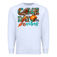 White game day vibes Premium Sweatshirt - BundleAndBundleShop
