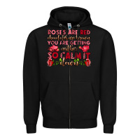 Black roses are red chocolates are brown Zipper Hoodie - OliviaCreatesArt