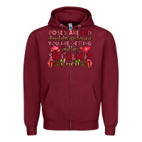 Burgundy roses are red chocolates are brown Zipper Hoodie - OliviaCreatesArt