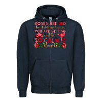 Navy roses are red chocolates are brown Zipper Hoodie - OliviaCreatesArt