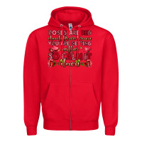 Red roses are red chocolates are brown Zipper Hoodie - OliviaCreatesArt