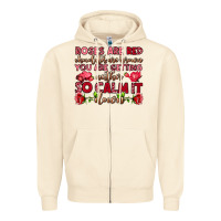 Sandshell roses are red chocolates are brown Zipper Hoodie - OliviaCreatesArt