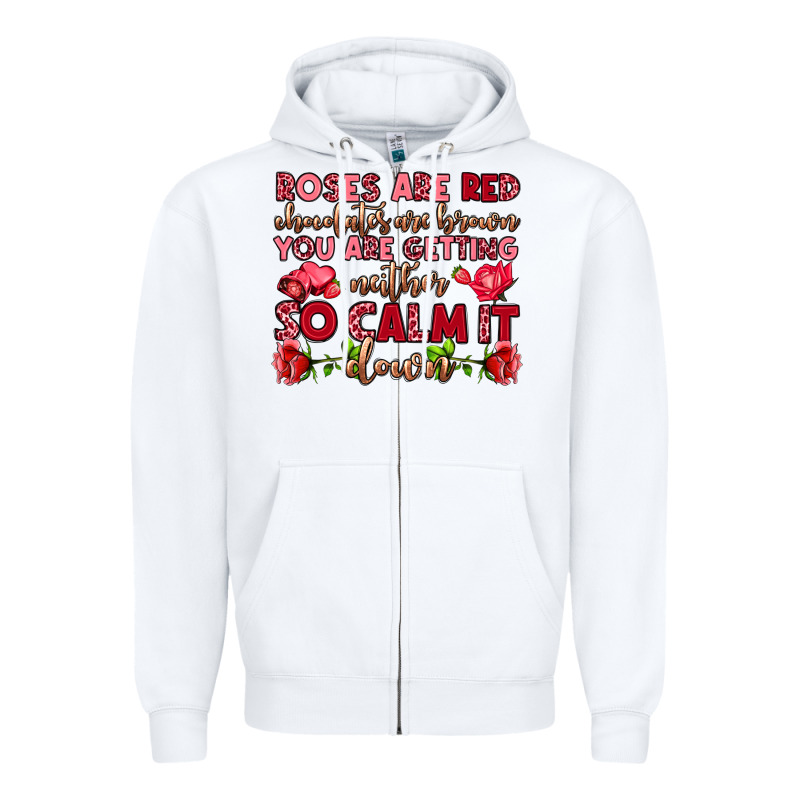 Roses Are Red Chocolates Are Brown Zipper Hoodie by OliviaCreatesArt | Teevron
