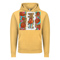 Vintage Mustard basketball mom Vintage Hoodie - LillyAllenDesigns