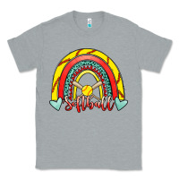 Heather Grey Softball Rainbow Classic Tee - RanaPortraitStore
