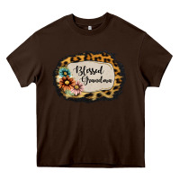 Chocolate Brown blessed grandma Heavy Core Tee - Jasminsmagicworld